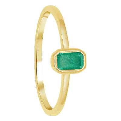 Bague Or Jaune 375, Emeraude - Aurora