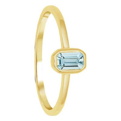 Bague, Or Jaune 375 & Aigue-marine - Aurora