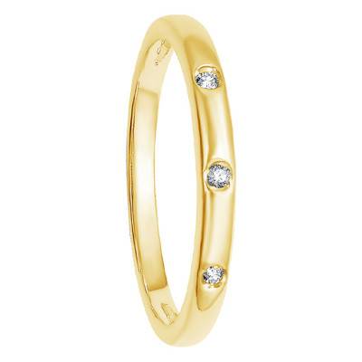 Yellow Gold & Diamond Half-Band Ring - Alliantine