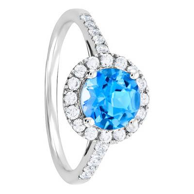 Bague Volta Topaze, Diamants & Or Blanc 750 - Aurora