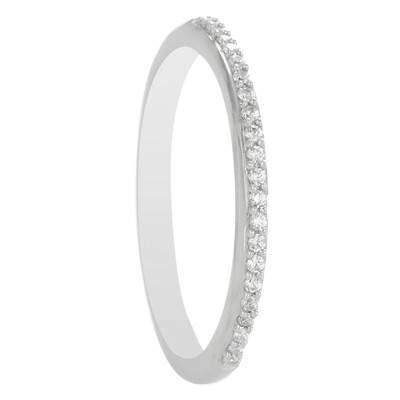 Alliance Roxane en Or Blanc 750 & Diamants, Largeur 1,80 mm - Alliantine