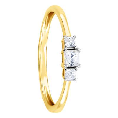 375 Yellow Gold Shoulder-Set Diamond Engagement Ring 0.25 ct - Alliantine