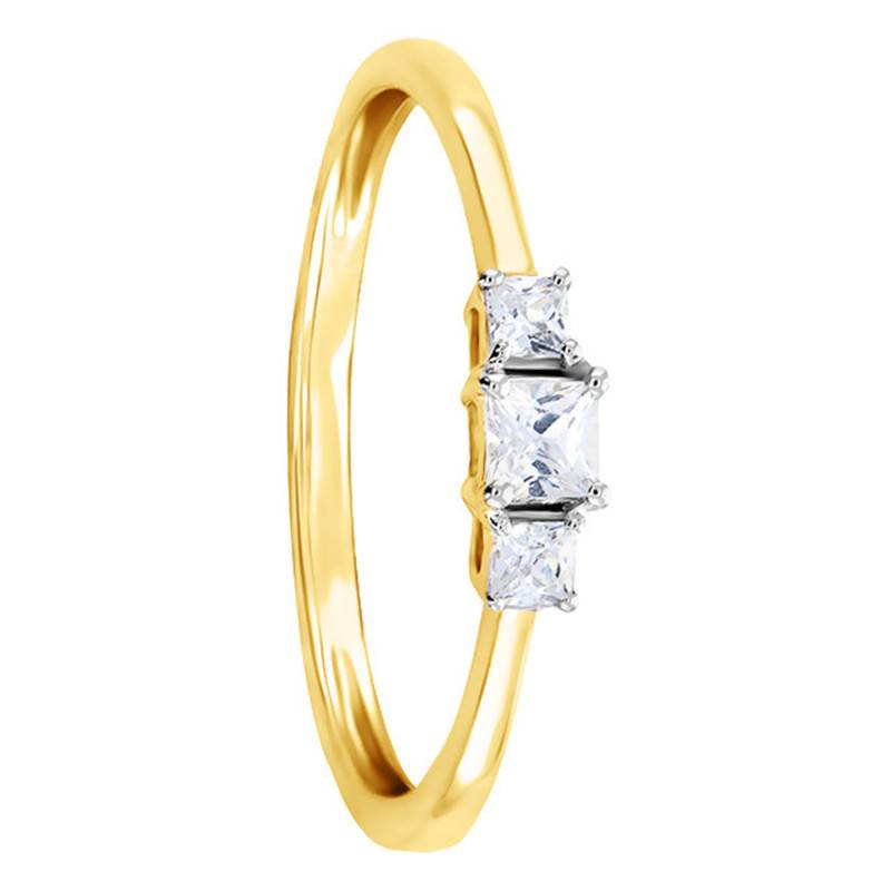 375 Yellow Gold Shoulder-Set Diamond Engagement Ring 0.25 ct - Alliantine