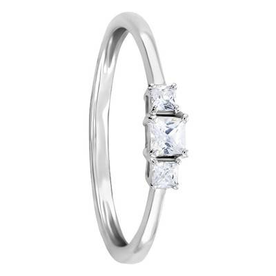 Bague Or Blanc 375 & Diamants 0.25ct - Aurora