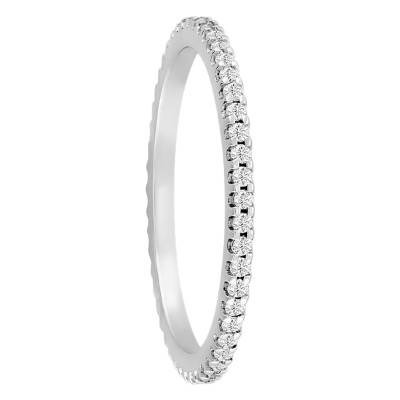 Bianca Platinum & GSI Diamond Full Eternity Comfort Wedding Ring - Alliantine