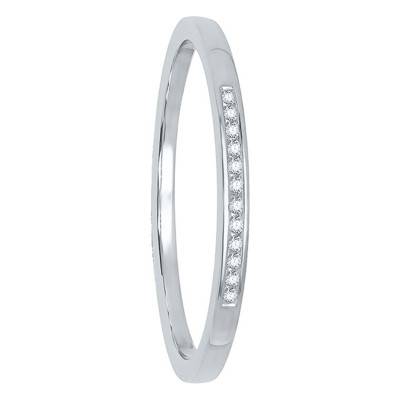 Bague en Or Blanc 375 & Diamants - Alliantine