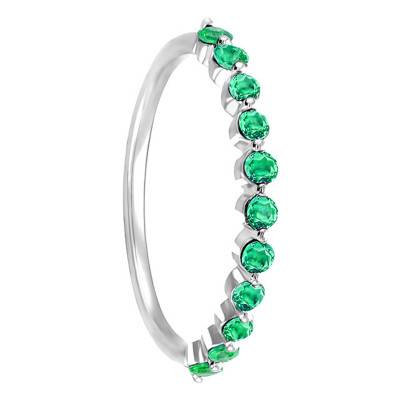 750/1000 White Gold & Emerald 0.44 ct Ring - Aurora