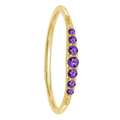 Bague, Or Jaune 375 & Améthyste - Aurora