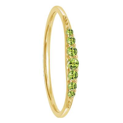 375/1000 Yellow Gold & Peridot Ring - Aurora