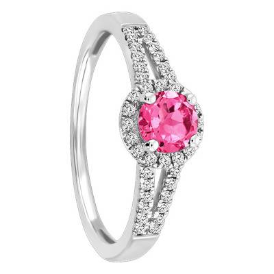 Bague Marina Tourmaline, Diamants & Or Blanc 750 - Aurora