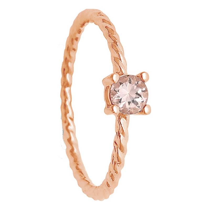 375 Rose Gold Morganite 0.21 ct Solitaire Ring - Aurora