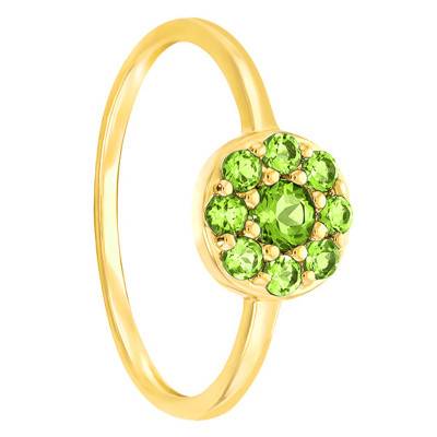 Bague Adelie Péridot & Or Jaune 375 - Aurora