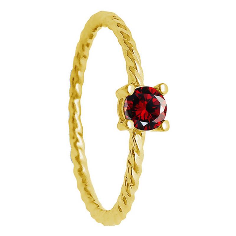 375/1000 Yellow Gold Garnet 0.21 ct Solitaire Ring - Aurora