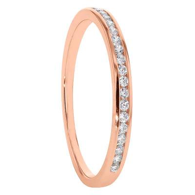 Anténor Rose Gold 750/1000 & GSI2 Diamond Half Eternity Wedding Ring 0.15 ct - Alliantine