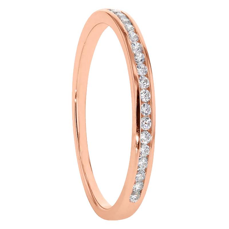 Anténor Rose Gold 750/1000 & GSI2 Diamond Half Eternity Wedding Ring 0.15 ct - Alliantine