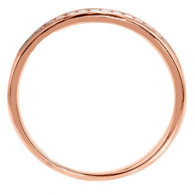 Anténor Rose Gold 750/1000 & GSI2 Diamond Half Eternity Wedding Ring 0.15 ct - Alliantine