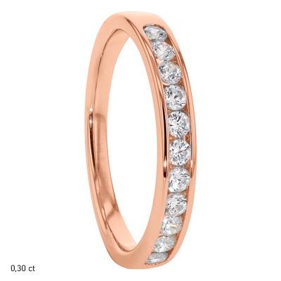 Alliance Anténor en Or Rose 750 & Diamants GSI2 0,30 ct - Alliantine