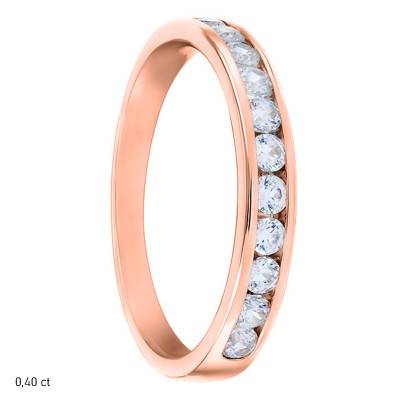 Alliance Anténor en Or Rose 750 & Diamants GSI2 0,40 ct - Alliantine
