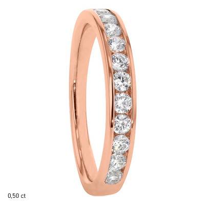 Alliance Anténor en Or Rose 750 & Diamants GSI2 0,50 ct - Alliantine