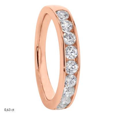 Alliance Anténor en Or Rose 750 & Diamants GSI2 0,63 ct - Alliantine
