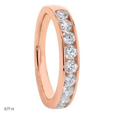 Alliance Anténor en Or Rose 750 & Diamants GSI2 0,77 ct - Alliantine