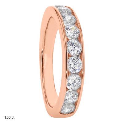Alliance Anténor en Or Rose 750 & Diamants GSI2 1 ct - Alliantine