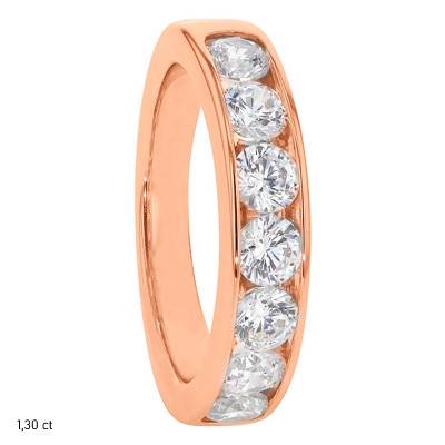 Alliance Anténor en Or Rose 750 & Diamants GSI2 1,30 ct - Alliantine