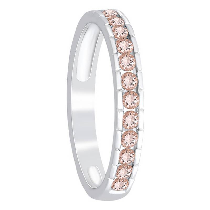 375/1000 White Gold & Morganite Linea Ring - Aurora