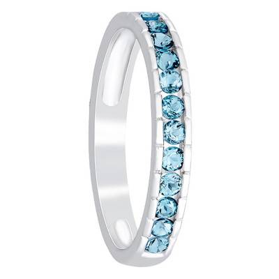 Bague Linea Topaze & Or Blanc 375 - Aurora