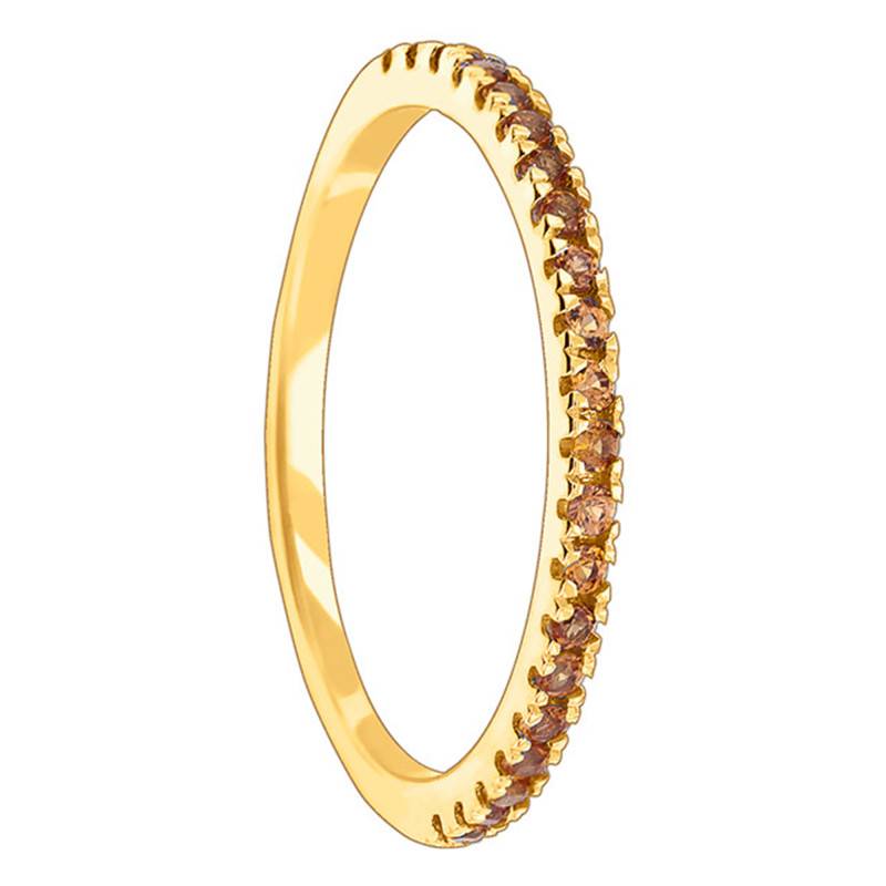 375/1000 Yellow Gold & Orange Sapphire Half Eternity Band - Aurora