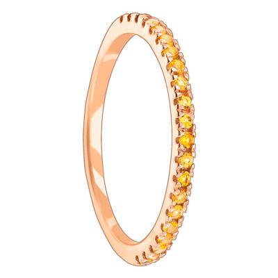 Bague Half Eternity Citrine Or rose - Aurora
