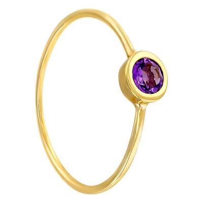 Bague Or Jaune 375 Améthyste - Aurora
