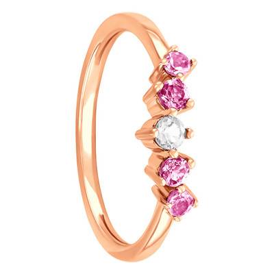 Bague Couronne de Tourmaline & Or Rose 375 - Aurora
