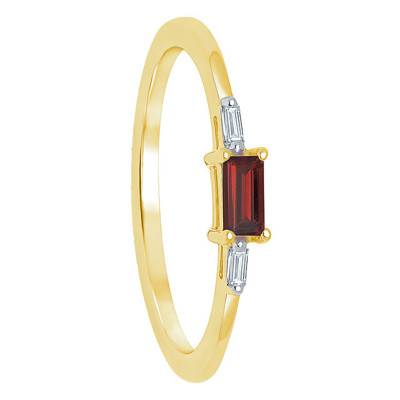 Bague Lola Grenat, Diamants & Or Jaune 375 - Aurora
