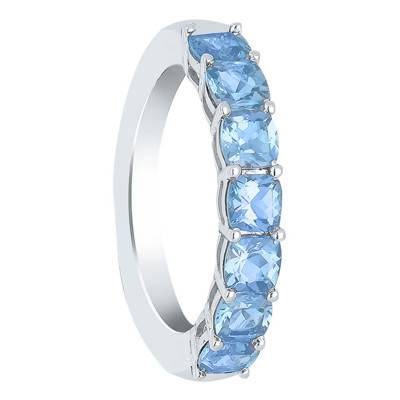 Bague Lihana Aigue-Marine & Or Blanc 750 - Aurora