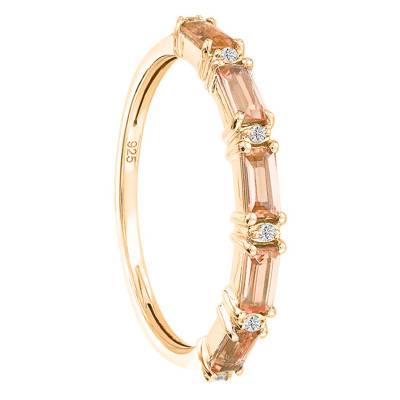 Bague Or rose Morganites & Diamants - Aurora