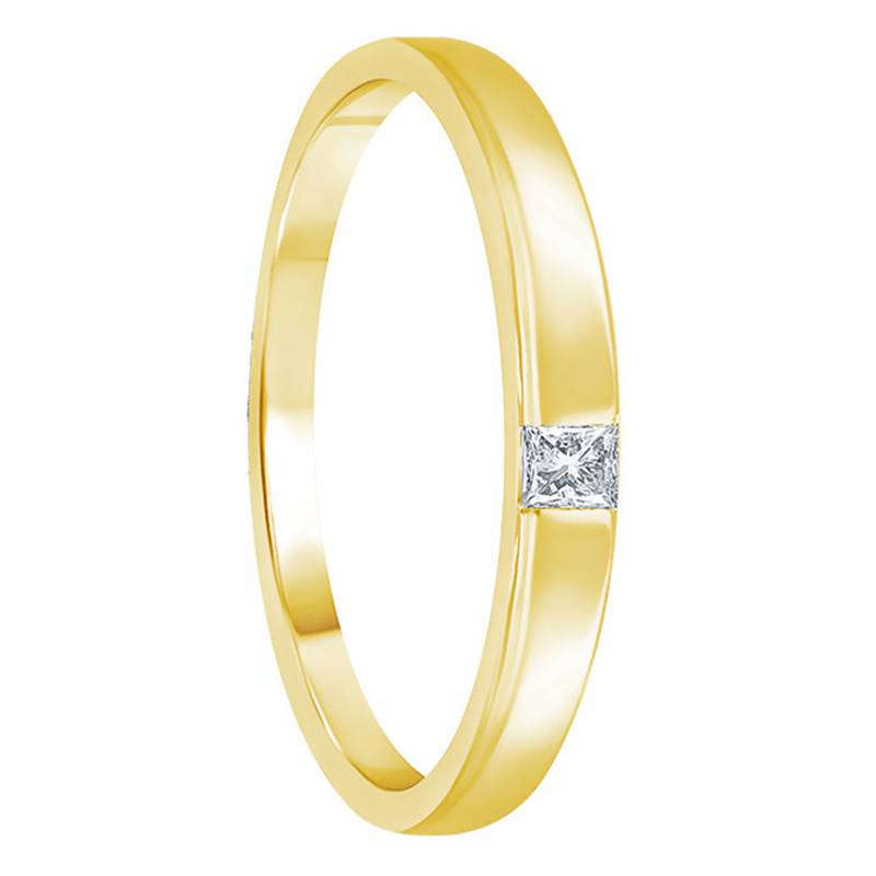 375 Yellow Gold Diamond Solitaire Wedding Ring, 0.05 ct - Alliantine