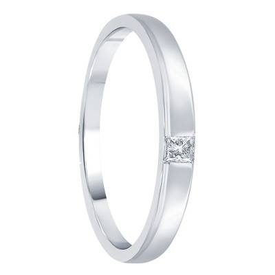 Bague, Or Blanc 375 & Diamant - Aurora