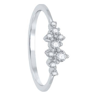 Bague Miléna en Or Blanc 750 & Diamants - Alliantine