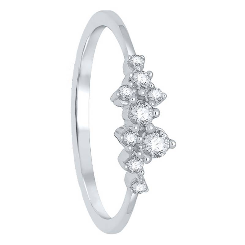 Miléna 750/1000 White Gold & Diamond Engagement Ring - Alliantine