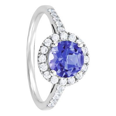 Bague Volta Tanzanite, Diamants & Or Blanc 750 - Aurora