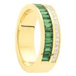Bague Tsavorites Vertes Or Jaune