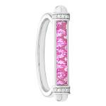 Bague Saphirs Roses Or Blanc