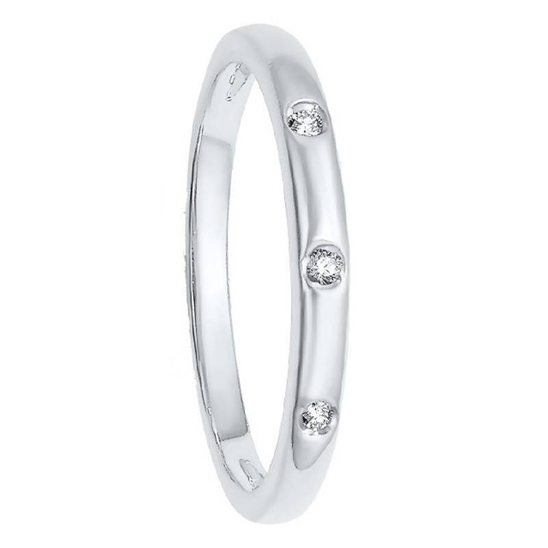 White Gold Half-Bangle Ring with Diamonds - Alliantine