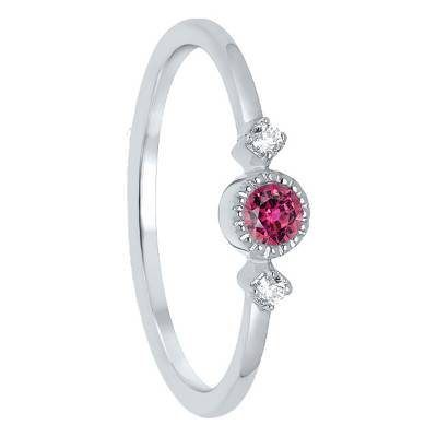 Bague Lolita Tourmaline, Diamants & Or Blanc 375 - Aurora