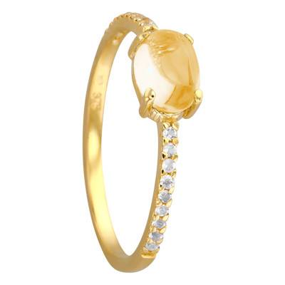 Bague Hélia Citrine Or Jaune 9 Carats - Aurora