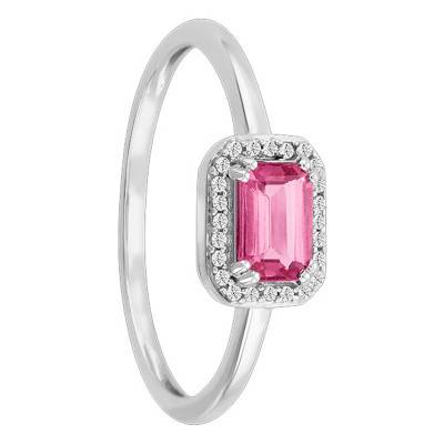 Bague Or Blanc 375, Diamant & Tourmaline - Aurora