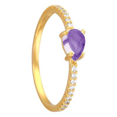 Bague Cara Améthyste Or Jaune 18 Carats - Aurora