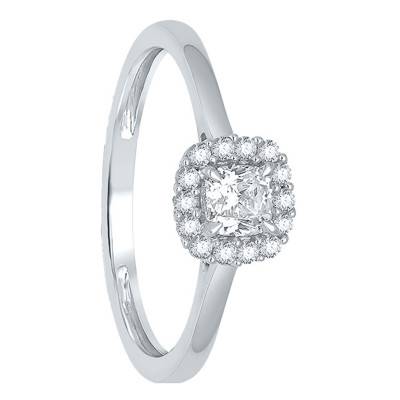 Bague, Or Blanc 750 & Diamants - Aurora