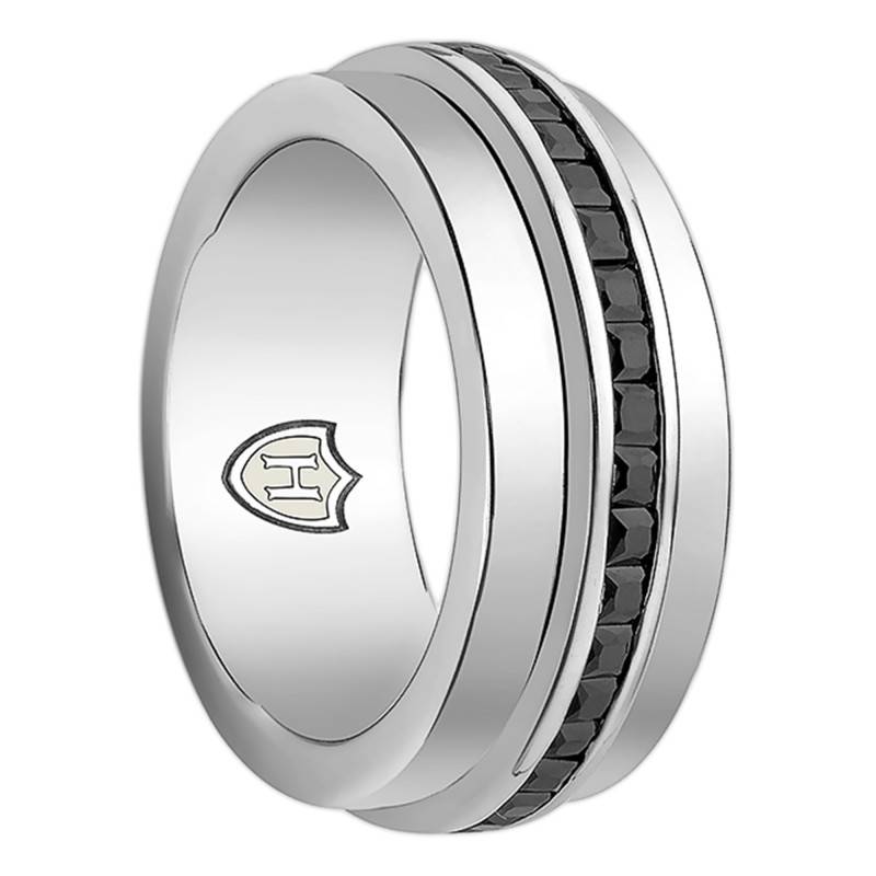 Matt 925 Silver & Black Zirconium Oxide Ring - Hoxton London